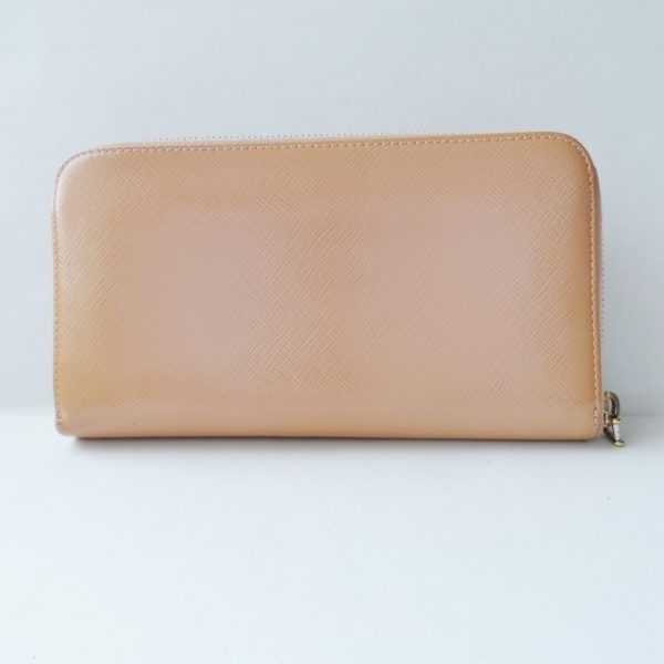 37918793 2 Prada Long Wallet Enamel Brown