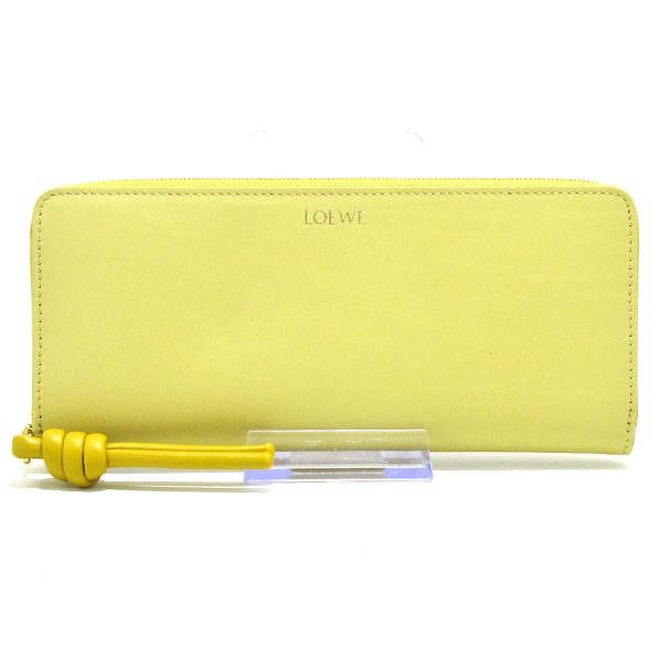 37919773 1 Loewe Knot Zip Around Long Wallet Round Zipper Yellow