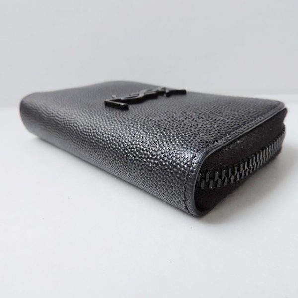 37920361 5 Saint Laurent Paris Cassandra Leather Coin Case Black