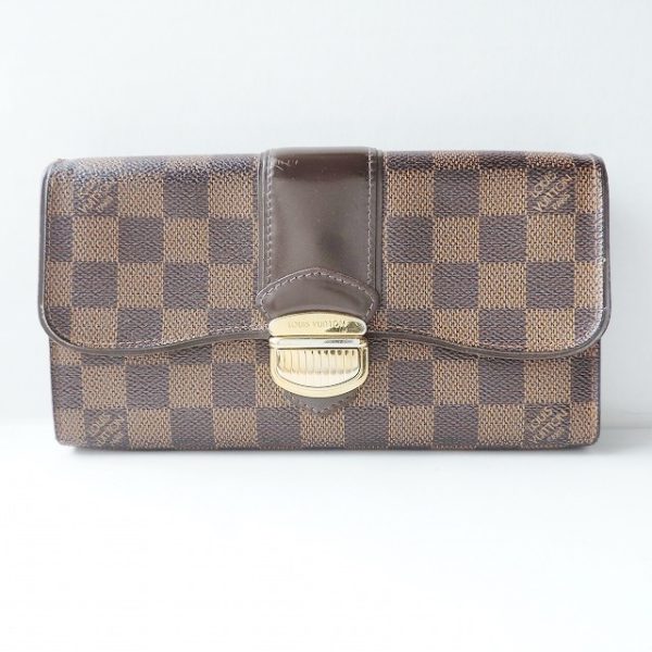 37920480 1 Louis Vuitton Portefeuil Sistina Damier Canvas Long Wallet Ebene