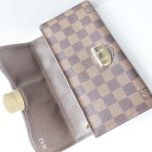 37920480 3 Louis Vuitton Portefeuil Sistina Damier Canvas Long Wallet Ebene