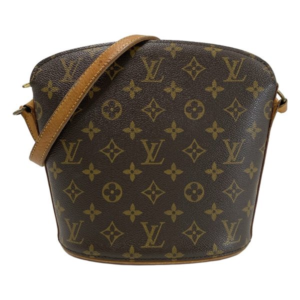 37920868 1 Louis Vuitton Drouot Monogram Canvas Shoulder Bag Brown