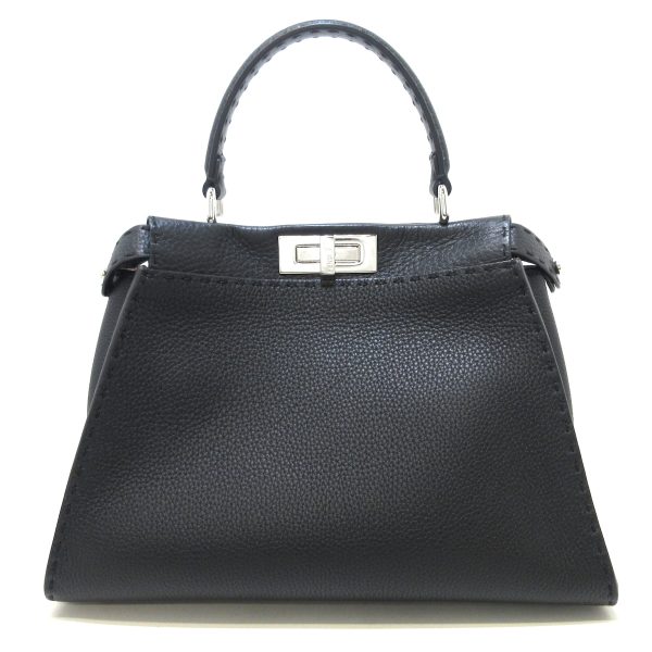 37922477 1 Fendi Peekaboo Iconic Handbag Black Leather