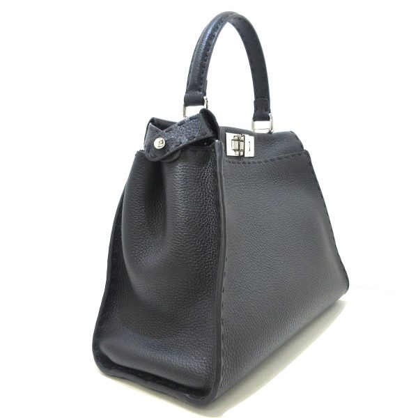 37922477 2 Fendi Peekaboo Iconic Handbag Black Leather