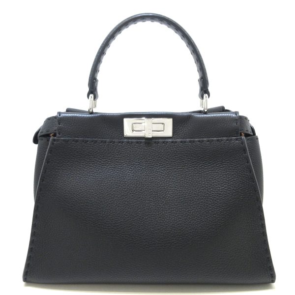 37922477 3 Fendi Peekaboo Iconic Handbag Black Leather