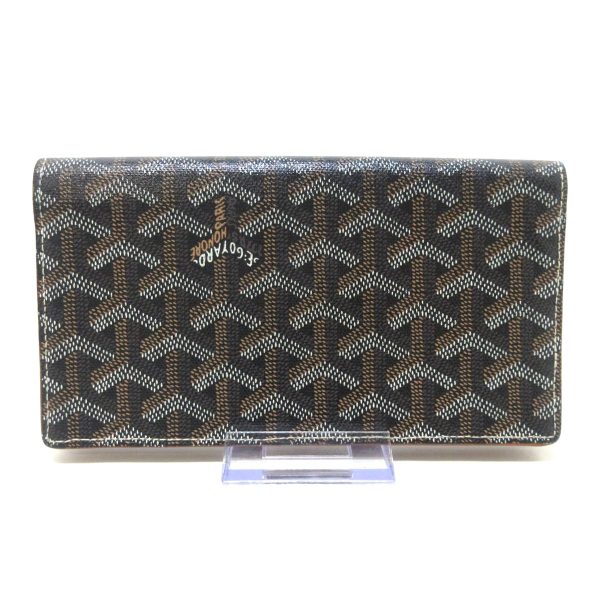 37922485 2 Goyard Saint Lambert Coated Canvas Wallet Black Ivory Brown