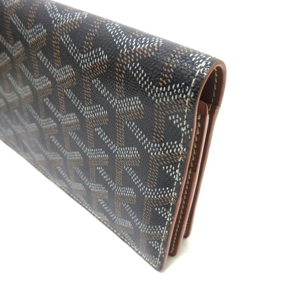 37922485 9 Goyard Saint Lambert Coated Canvas Wallet Black Ivory Brown