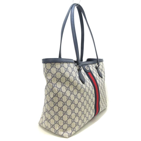 37923511 2 Gucci Ophidia GG Supreme PVC Leather Tote Bag Beige Dark Navy Red