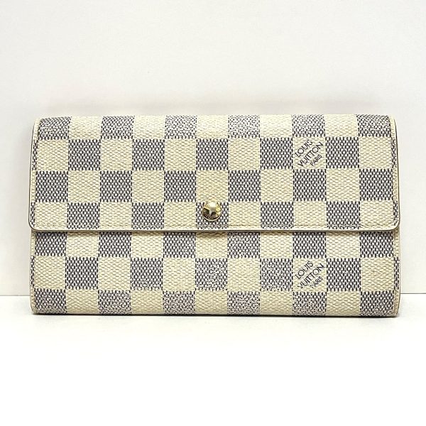 37924106 1 Louis Vuitton Portefeuille Sara Damier Canvas Long Wallet Azur