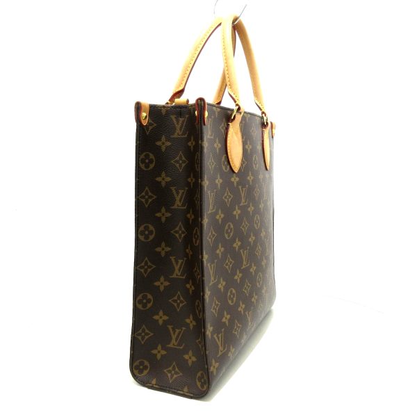 37924359 2 Louis Vuitton Sac Pla Monogram Canvas Tote Bag Brown