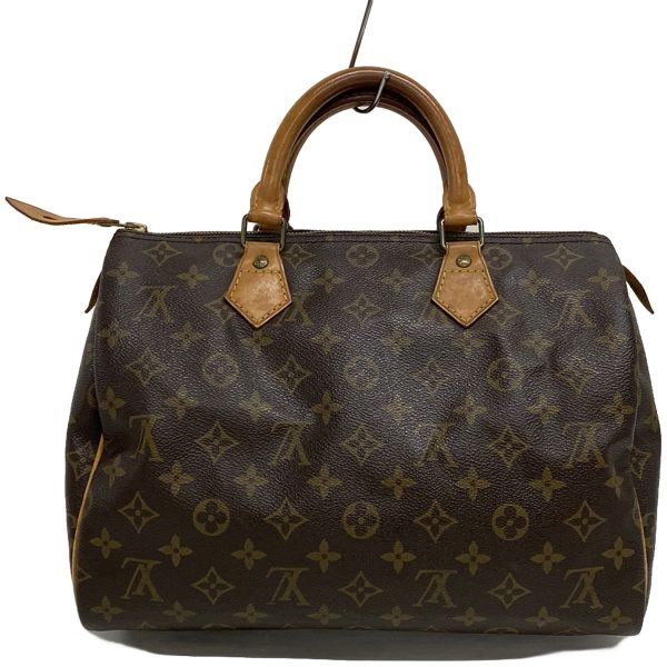 37924684 3 Louis Vuitton Speedy Monogram Canvas Handbag Brown