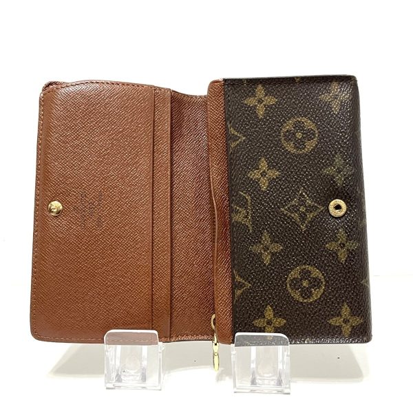 37926108 3 Louis Vuitton Portomone Vietresor Monogram Canvas Leather Bifold Wallet Brown