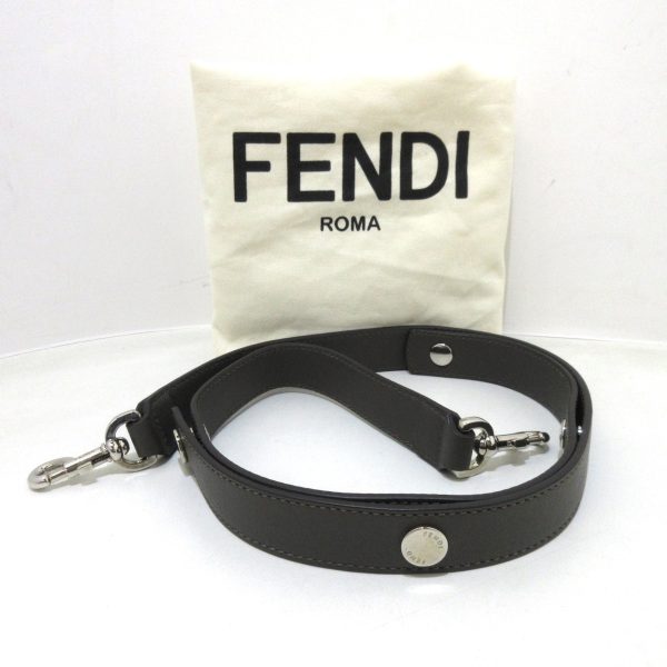 37926335 12 Fendi Visible Handbag Dark Gray Black Leather