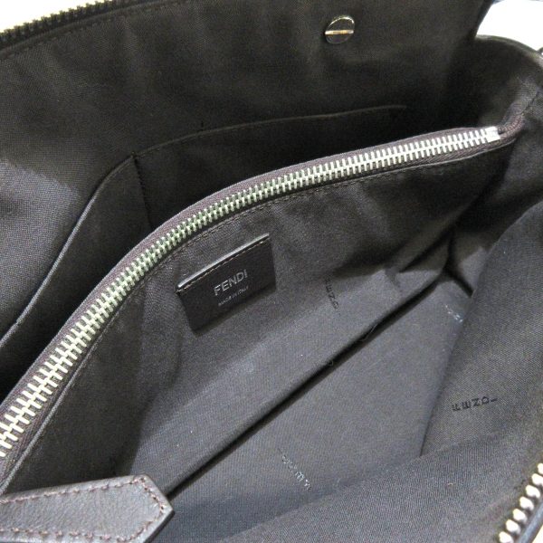 37926335 6 Fendi Visible Handbag Dark Gray Black Leather