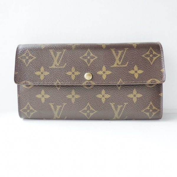 37926338 1 Louis Vuitton Pochette Porte Monogram Canvas Long Wallet Brown