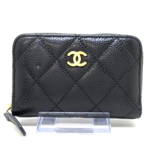 37926765 1 Chanel Matelasse Coin Case Caviar Skin Black