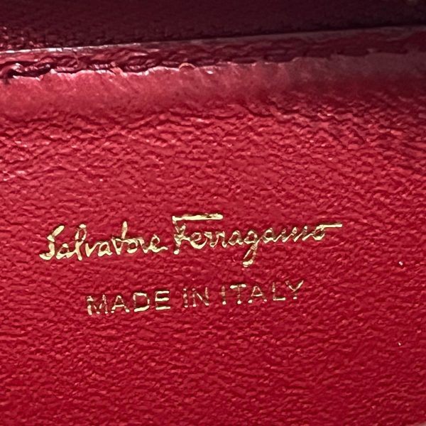 37926960 4 Salvatore Ferragamo Vara Round Zipper Leather Coin Case Red