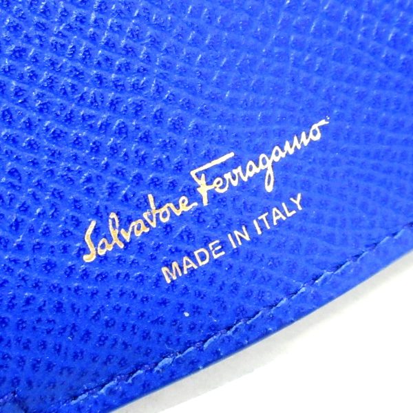 37928050 5 Salvatore Ferragamo Compact Vara Trifold Wallet Blue Leather