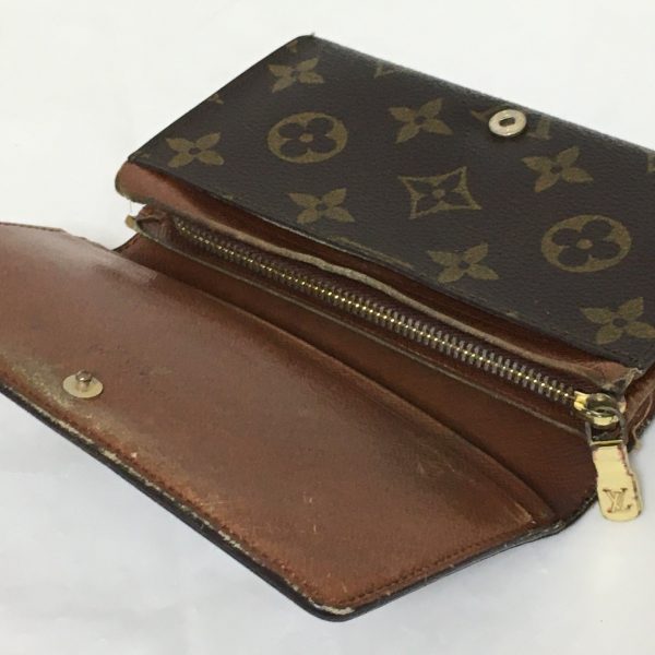 37928170 3 Louis Vuitton Portomone Vietresor Monogram Canvas Bifold Wallet Brown