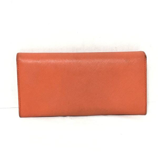 37928274 2 Salvatore Ferragamo Gancini Long Wallet Orange Leather