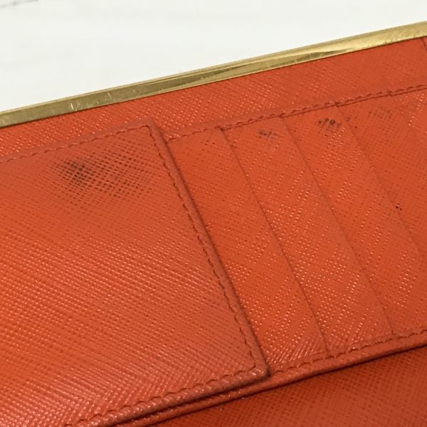 37928274 7 Salvatore Ferragamo Gancini Long Wallet Orange Leather