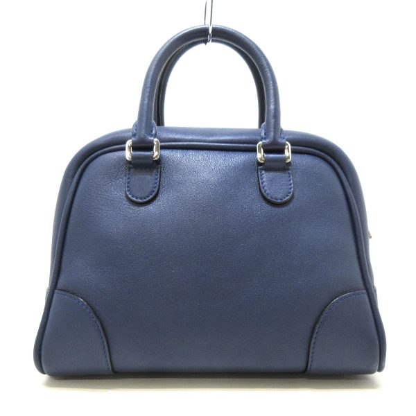 37930246 3 Loewe Amazona 75 Small Handbag Leather Navy