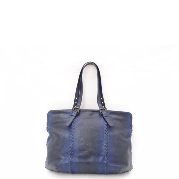 37932 2 Bottega Veneta Intrecciato Tote Blue