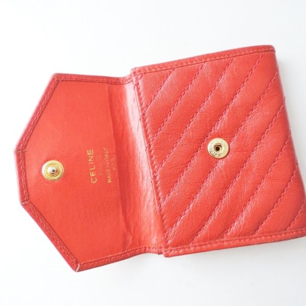 37932462 3 Celine Gancini Coin Case Leather Red