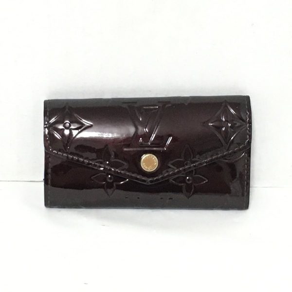 37932655 1 Louis Vuitton Multicle Patent Leather Key Case Amarant