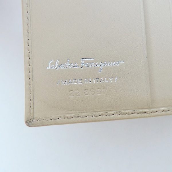 37932725 5 Salvatore Ferragamo Gancini Bifold Wallet Beige Leather