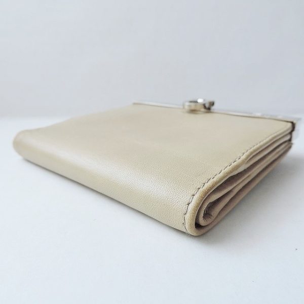 37932725 7 Salvatore Ferragamo Gancini Bifold Wallet Beige Leather