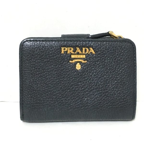 37933474 1 Prada Bifold Wallet Leather Black