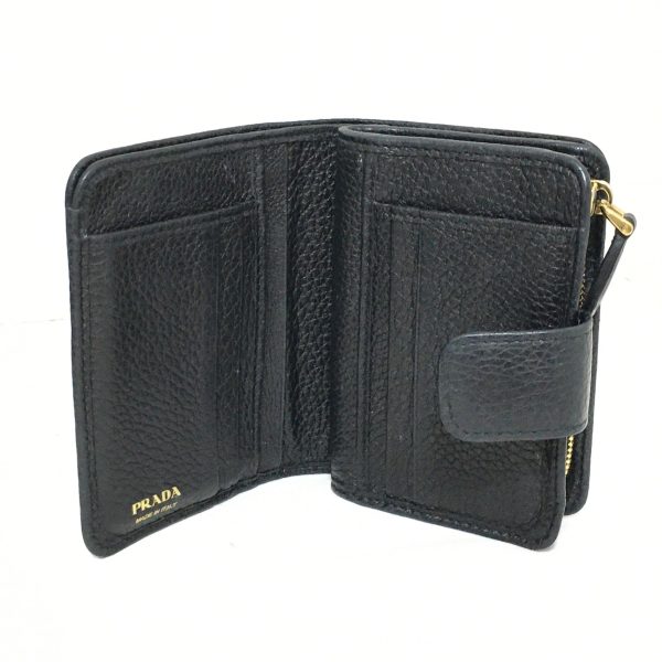 37933474 3 Prada Bifold Wallet Leather Black