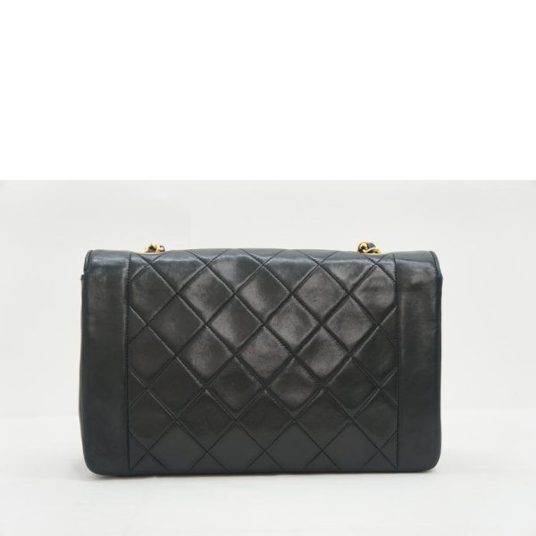 37935 2 Chanel Matelasse Single Chain Shoulder Bag Black