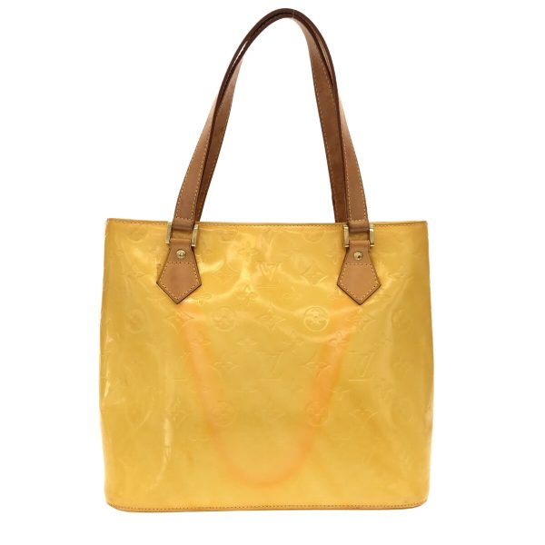 37940181 1 Louis Vuitton Houston Patent Leather Tote Bag Lime Yellow