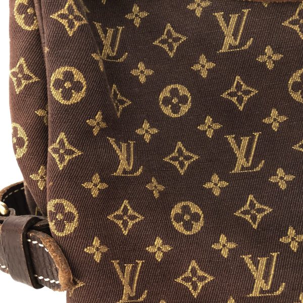 37940193 12 Louis Vuitton Saumur Cotton Linen Leather Shoulder Bag Ebene