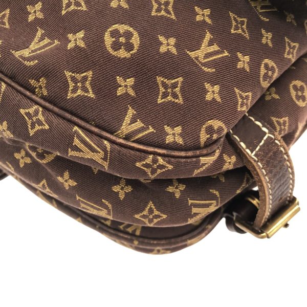 37940193 5 Louis Vuitton Saumur Cotton Linen Leather Shoulder Bag Ebene