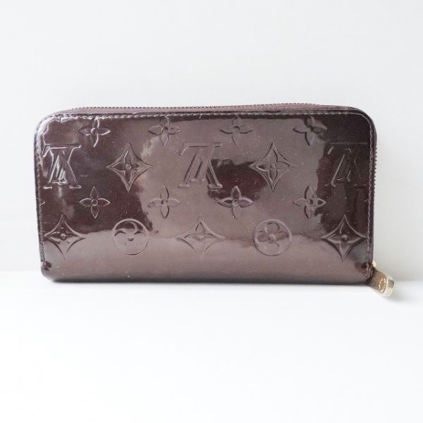 37940339 2 Louis Vuitton Zippy Patent Leather Long Wallet Amarant