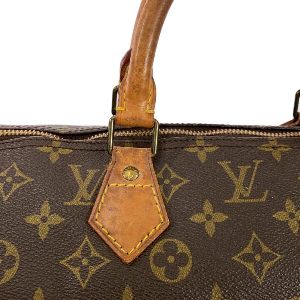 37940490 10 Louis Vuitton Speedy Monogram Canvas Handbag Brown