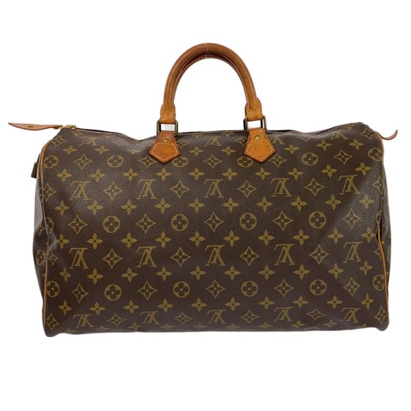 37940490 3 Louis Vuitton Speedy Monogram Canvas Handbag Brown