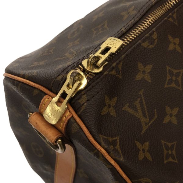 37940491 11 Louis Vuitton Keepall Bandouliere Monogram Canvas Boston Bag Brown