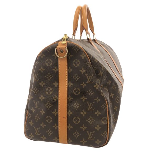 37940491 2 Louis Vuitton Keepall Bandouliere Monogram Canvas Boston Bag Brown