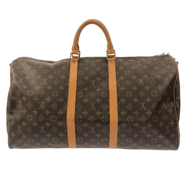 37940491 3 Louis Vuitton Keepall Bandouliere Monogram Canvas Boston Bag Brown