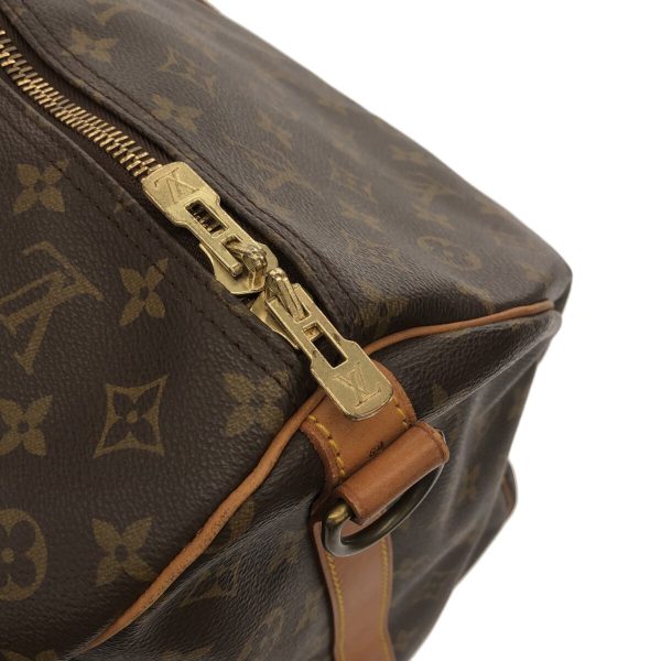 37940524 11 Louis Vuitton Keepall Bandouliere Monogram Canvas Boston Bag Brown