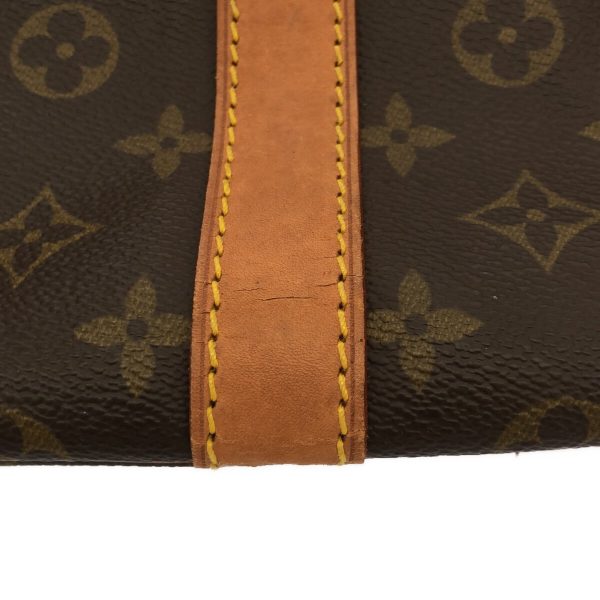 37940524 12 Louis Vuitton Keepall Bandouliere Monogram Canvas Boston Bag Brown