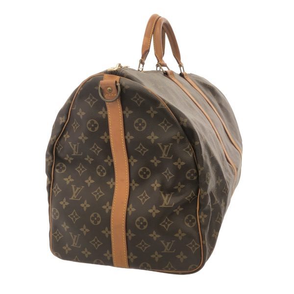 37940524 2 Louis Vuitton Keepall Bandouliere Monogram Canvas Boston Bag Brown