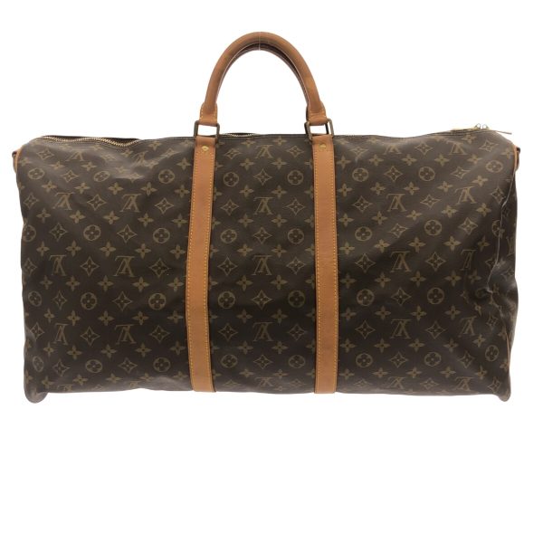 37940524 3 Louis Vuitton Keepall Bandouliere Monogram Canvas Boston Bag Brown