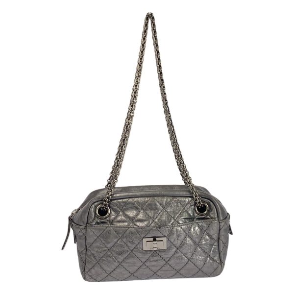 37940731 1 Chanel Matelasse 255 Shoulder Bag Mademoiselle Chain Silver Hardware Lambskin Silver