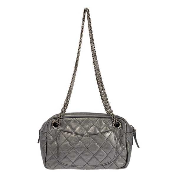 37940731 3 Chanel Matelasse 255 Shoulder Bag Mademoiselle Chain Silver Hardware Lambskin Silver