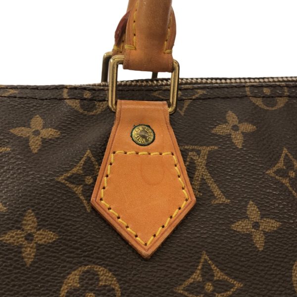 37940834 12 Louis Vuitton Speedy Monogram Canvas Handbag Brown